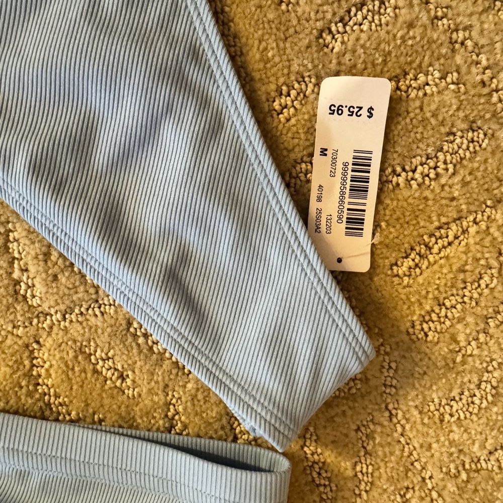 Light Blue Ribbed Bikini Set - Picture 3 of 3